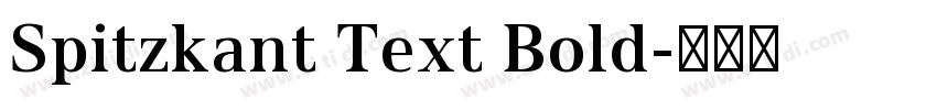 Spitzkant Text Bold字体转换